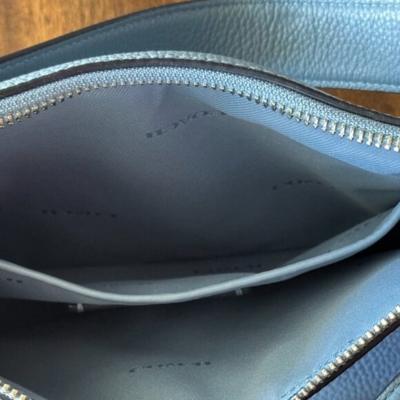 Coach | Sutton Pebbled Blue Leather Handbag Crossbody Shoulder Bag - Picture 10 of 11